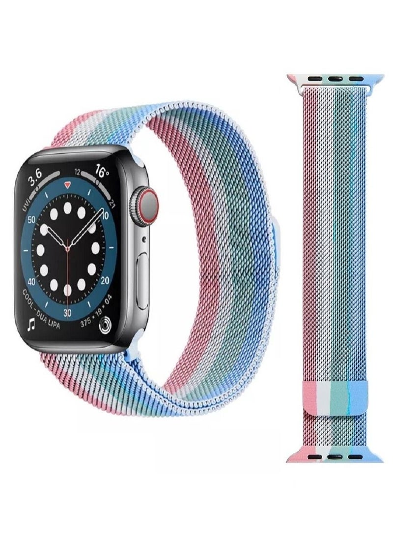 CATANES - Apple Watch 45mm 44mm 42mm Milanese Mesh Stainless Steel Magnetic Closure Band Compatible with iWatch Series 7/SE/6/5/4/3/2/1 - Image 1