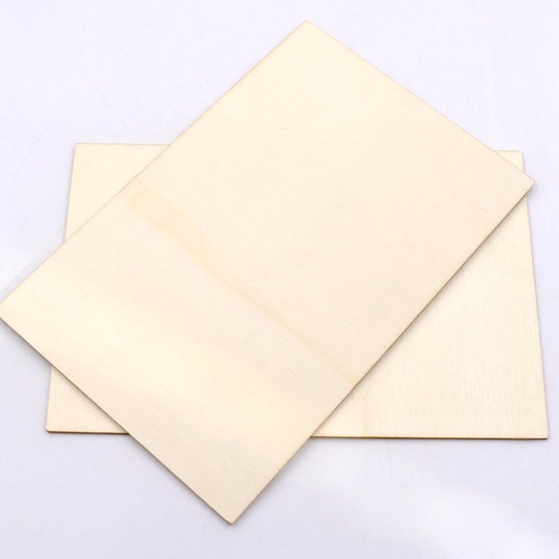 ULTECHNOVO 10pcs Rectangular Wood Slices 10x20cm 2mm Thick Unfinished Plain Wooden Chips for DIY Crafting and Handmade Accessories - Image 4