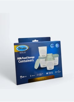True True Milk-Food Sorage Containers 4PCS 1pc adaptor  180ml  - Image 1