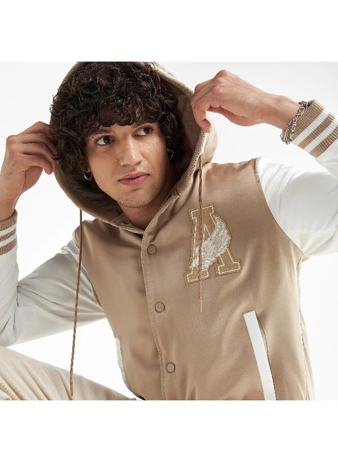 Splash FAV Applique Detail Jacket with Hood and Button Closure