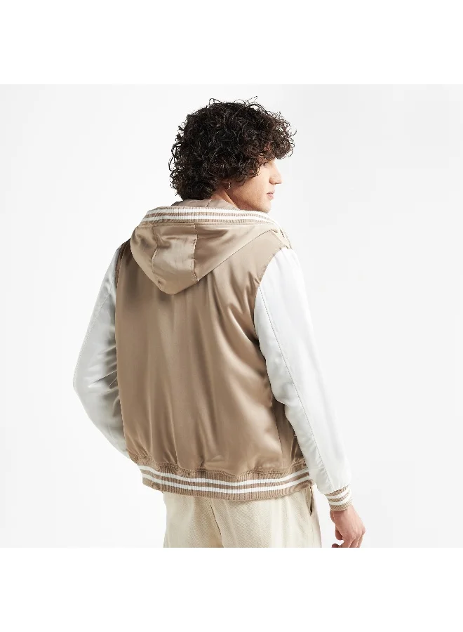 Splash FAV Applique Detail Jacket with Hood and Button Closure