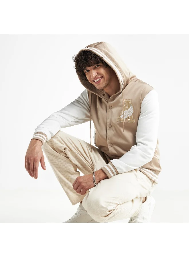 Splash FAV Applique Detail Jacket with Hood and Button Closure