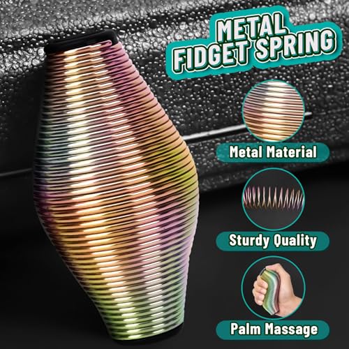 CHESLICR Metal Fidget Spring Toys Adults Easter Basket Stuffers Filler Gift for Kids Teen Boy Men Quiet Cool Stuff Gadgets Office Desk Stress Relief Ball Sensory Tool ADHD Fingears Grip Figette Anxiety Item - Image 5
