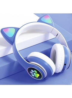 Mira Karler Stn-28 Wireless Cat Headphones - Blue 