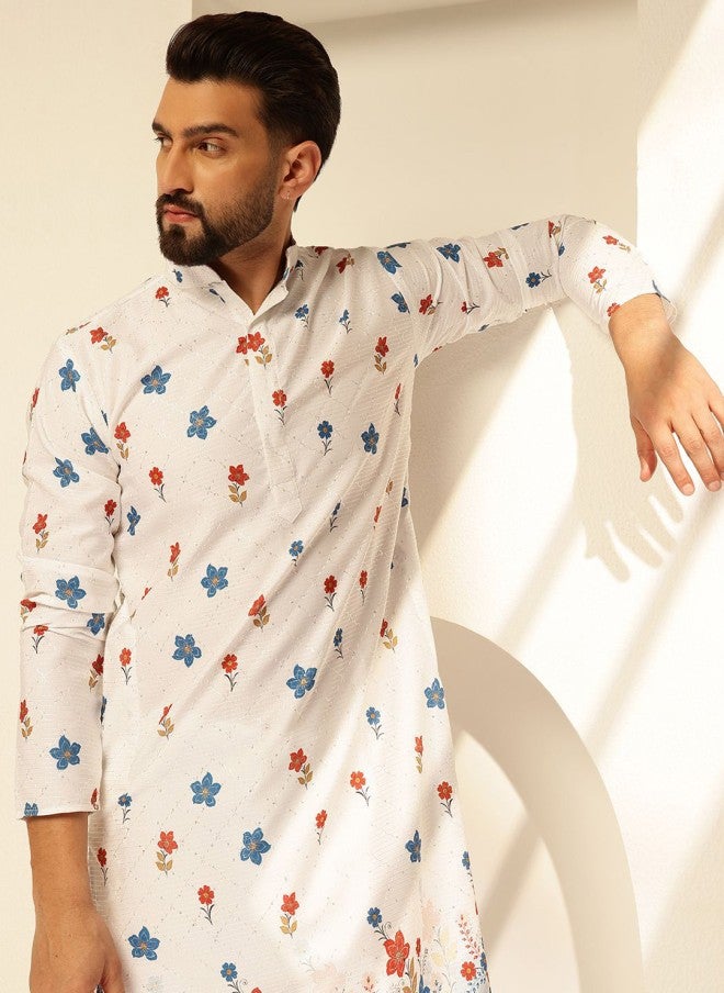 Sojanya قميص قطن مزخرف بالزهور للرجال - Image 2