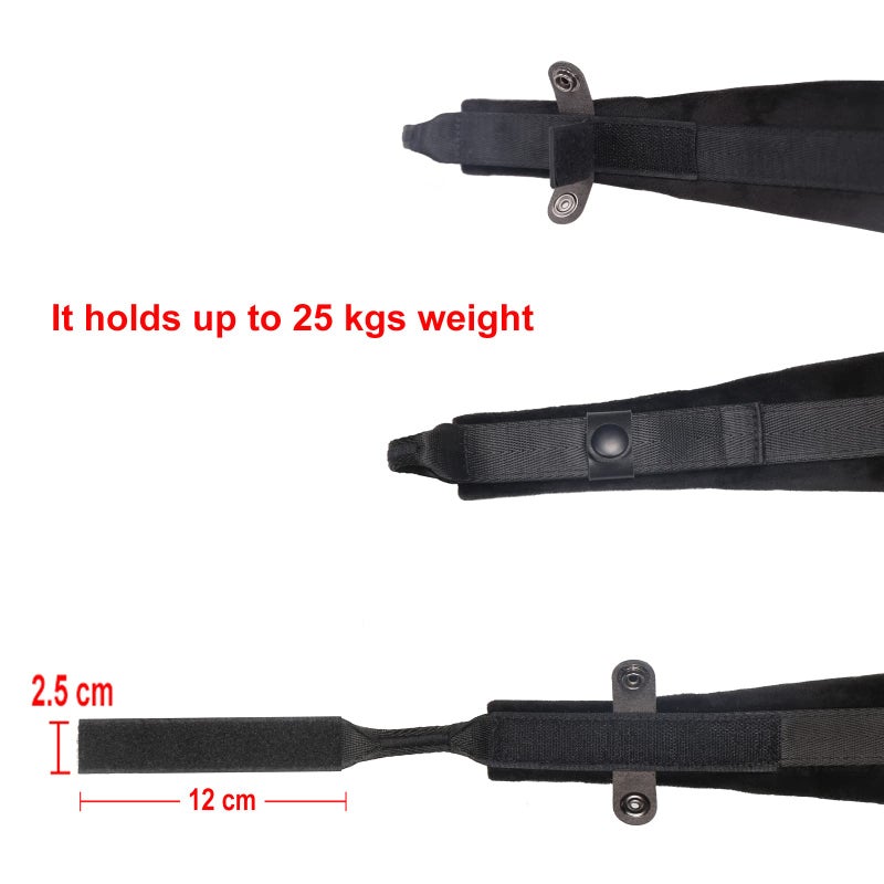 Rayzm Accordion Harness Straps, Adjustable Shoulder Belts Straps for Accordions, 6cm Wide * 1cm Thick Super-Soft Velvet for Comfort Playing - Image 4