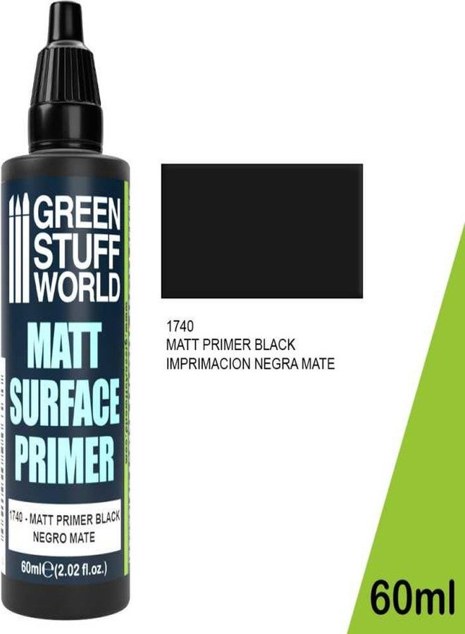 Green Stuff World برايمر سطح مطفي من جرين ستاف وورلد للنماذج والمنمنمات، 60 مل - أسود 1740 - Image 4