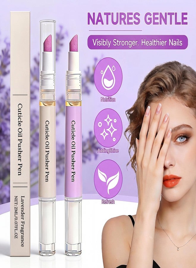 Ruistarhuan 2 Pcs 2-in-1 Cuticle Oil Pusher Pen - 2026 New Ceramic Cuticle Pen,No Leak Travel Size Cuticle Pusher Pen With Oil,Moisturizing And Brightening Instant Keratin Removal Tool For Dry Damaged Nails - Image 3