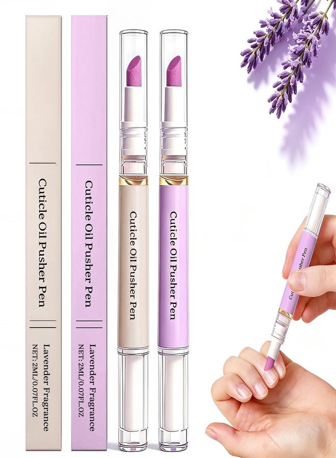 Ruistarhuan 2 Pcs 2-in-1 Cuticle Oil Pusher Pen - 2026 New Ceramic Cuticle Pen,No Leak Travel Size Cuticle Pusher Pen With Oil,Moisturizing And Brightening Instant Keratin Removal Tool For Dry Damaged Nails - Image 1