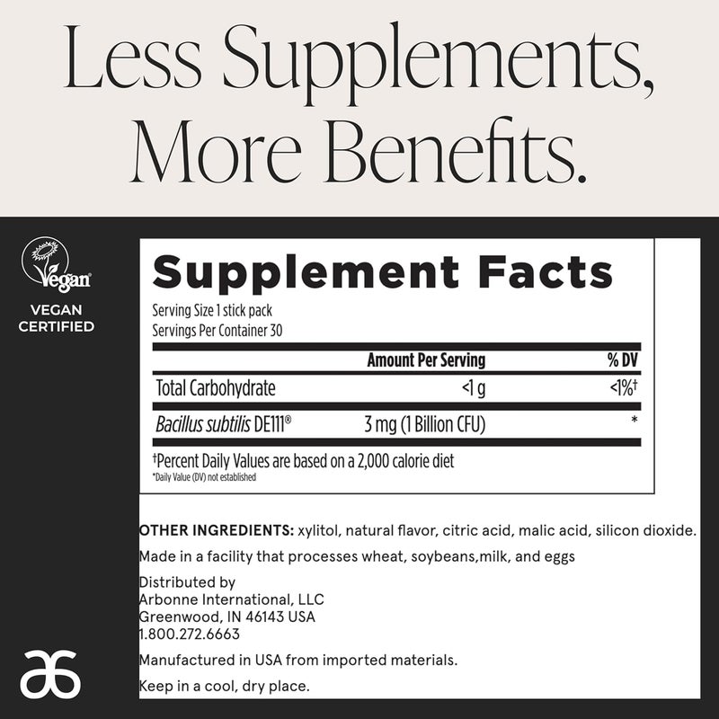 Arbonne BioticSticks Fast Melt Probiotic for Gut Health  Probiotics for Women Men and Kids  Gut Health Supplement  Vegan GlutenFree NonGMO  Mixed Berry Flavor  30 Stick Packs - Image 5