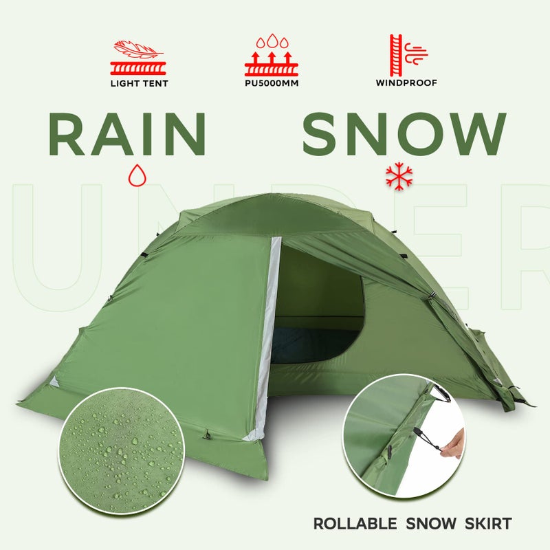 Underwood Aggregator 1-Person Backpacking Tent for 4-Season - Winter Waterproof Tent for One Person, Lightweight Camping Gear for Backpacking, Easy Set Up Cold Weather Essentials by Underwood Aggregator - Image 3