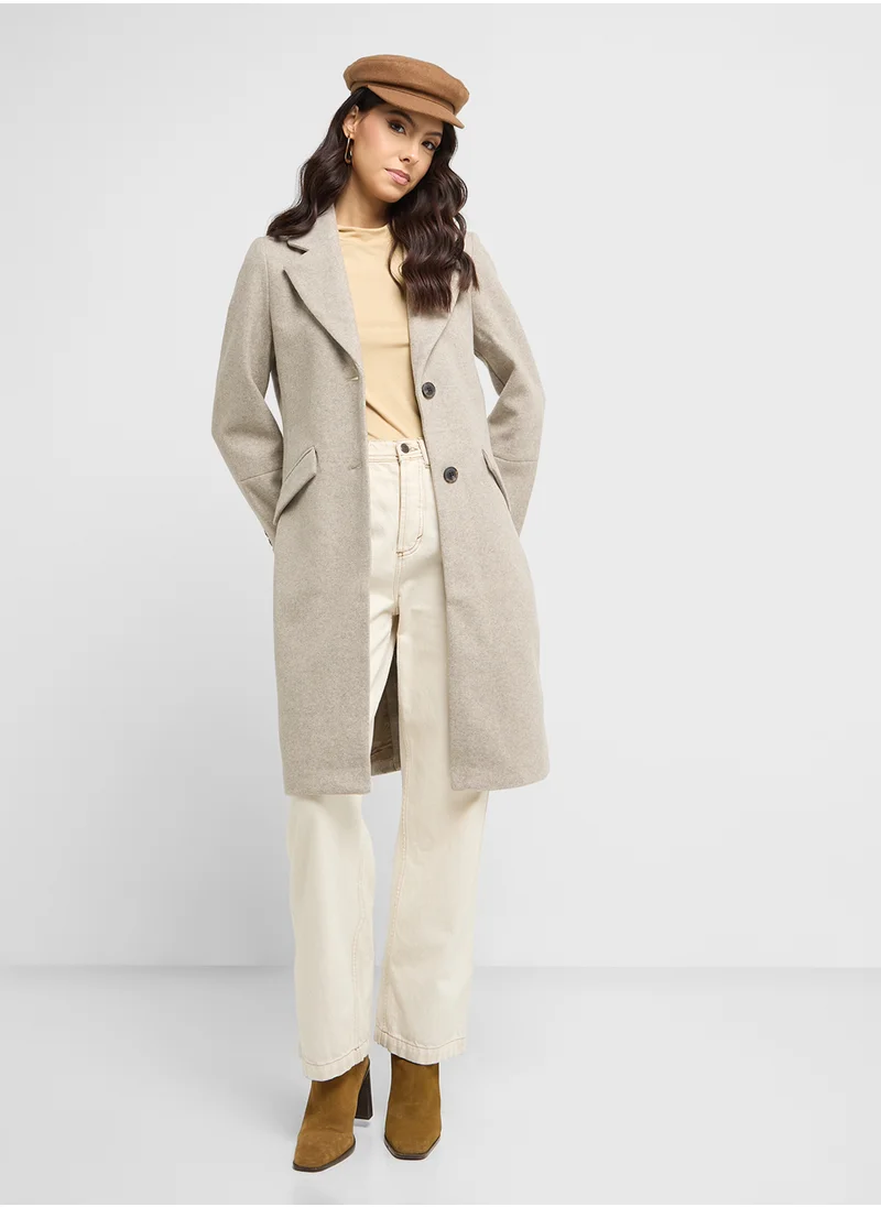 VERO MODA Pocket Detail Long Line Coat