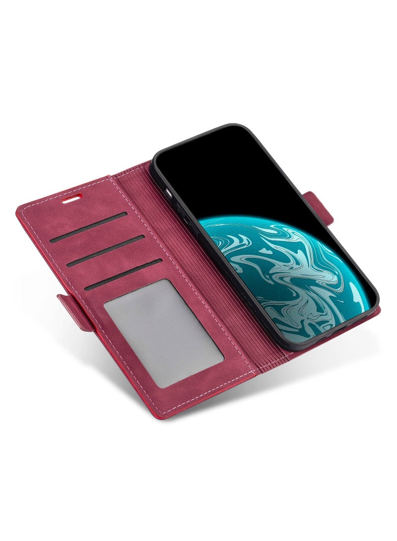 Suteni Flip Cover Hidden Card Slots Leather Phone Case for Samsung - Image 2