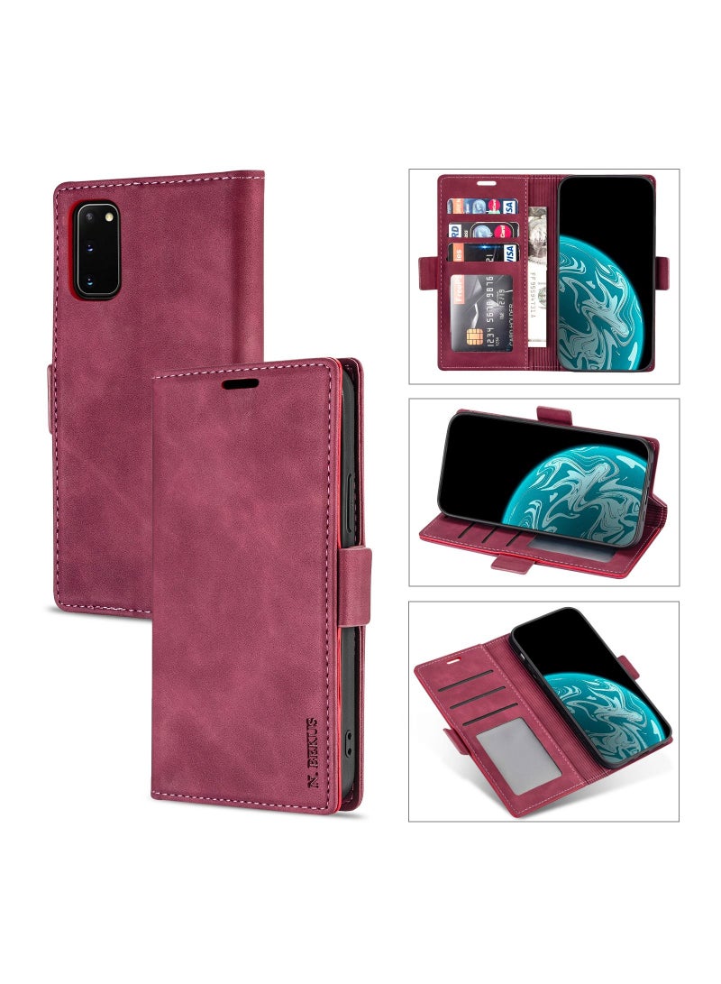 Suteni Flip Cover Hidden Card Slots Leather Phone Case for Samsung - Image 3