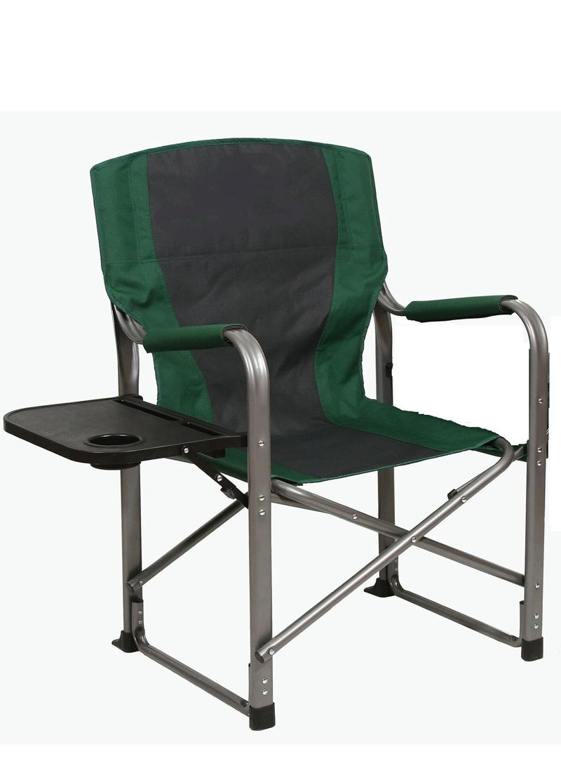 GO2CAMPS Premium Heavy-Duty Director Camping Chair with Foldable Side Table | Built-In Cup Holder Outdoor Chair for Camping, Hiking, Picnic, Fishing, Beach, Tailgating and Backyard Lounging and Events - Image 1