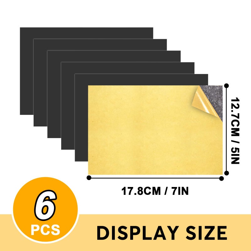 Towjug Flexible Magnet Adhesive Sheets, 5" x 7", 6 PCS, Magnetic Paper for Postcards Photos Display - Image 2