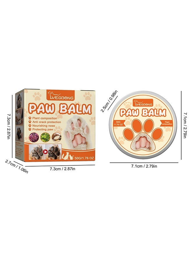 YEGBONG Paw Balm - Dog Pet Paw Wax Moisturizer Paw Pad Lotion Protects And Heals Dry Cracked Damaged Paws Foot Pads For Cats Dogs, Repairs And Moisturizes Dry, Cracked And Damaged Paws 50g  - Image 4