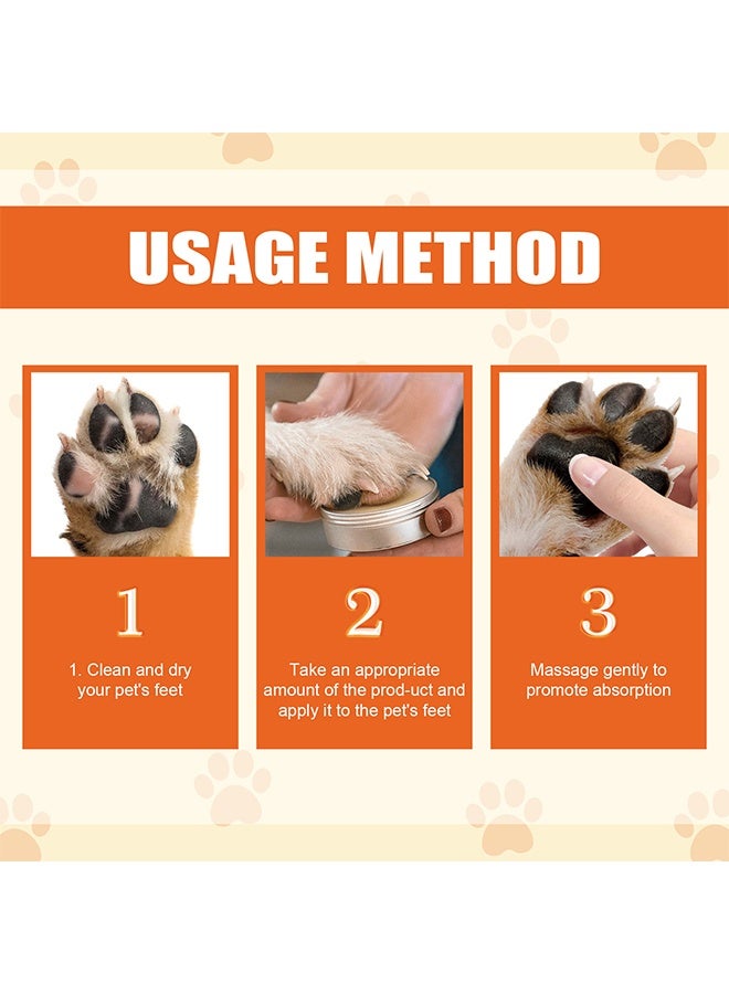 YEGBONG Paw Balm - Dog Pet Paw Wax Moisturizer Paw Pad Lotion Protects And Heals Dry Cracked Damaged Paws Foot Pads For Cats Dogs, Repairs And Moisturizes Dry, Cracked And Damaged Paws 50g  - Image 3