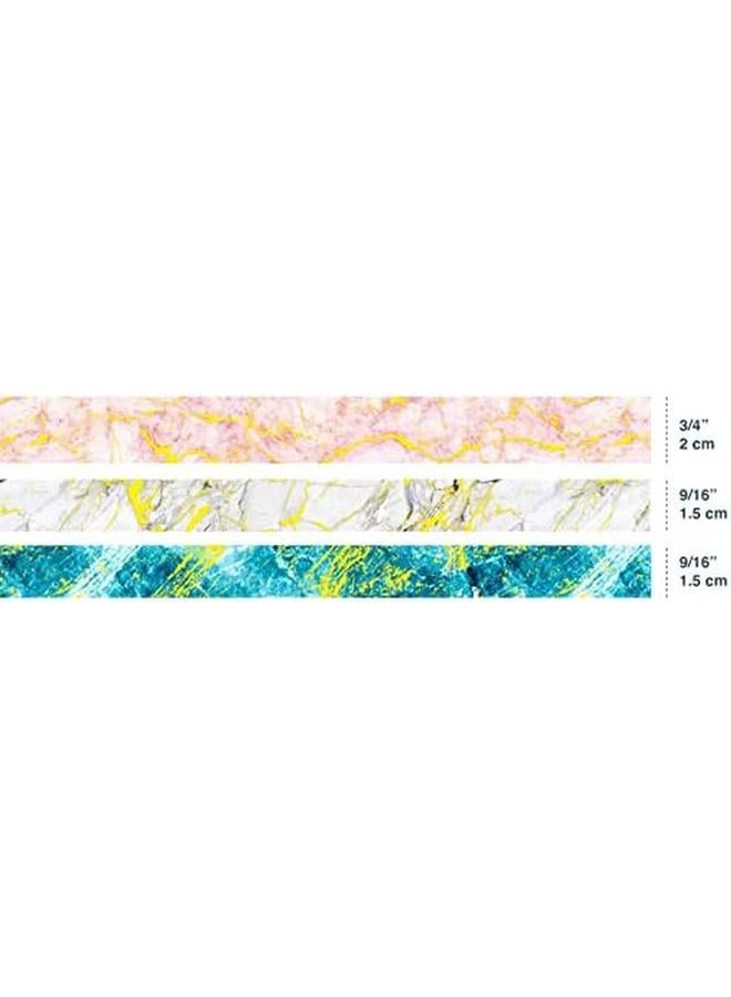 Generic Washi Tape Set 3 Rolls Gold Veins Washi Tape Gorgeous Foil Masking Tape Set Decorative For Arts Diy Crafts Journal Supplies Planners Scrapbook Card Gift Wrapping Marbling Patterns  - Image 4