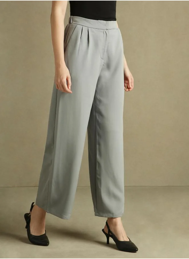 دينيس لينغو Mid Rise Straight Fit Trousers