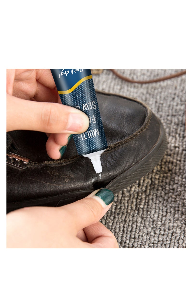 JUE-FISH Quick Dry Multi-Fabric Sew Glue, Fabric Glue Permanent Clear Washable For Patches Drying Waterproof Fabric Adhesive Glue For All Fabrics, Clothes, Cotton, Flannel, Denim, Leather, Polyester Repair - Image 2