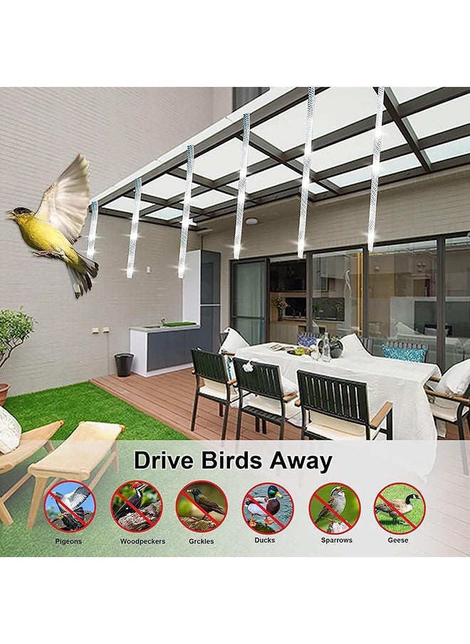 Arabest 2PCS Bird Reflective Tape 4.8CMx110M Double Sided Repellent Scare Tape Bird Flash Ribbon for Garden, Farm, Orchard or Courtyard  - Image 2