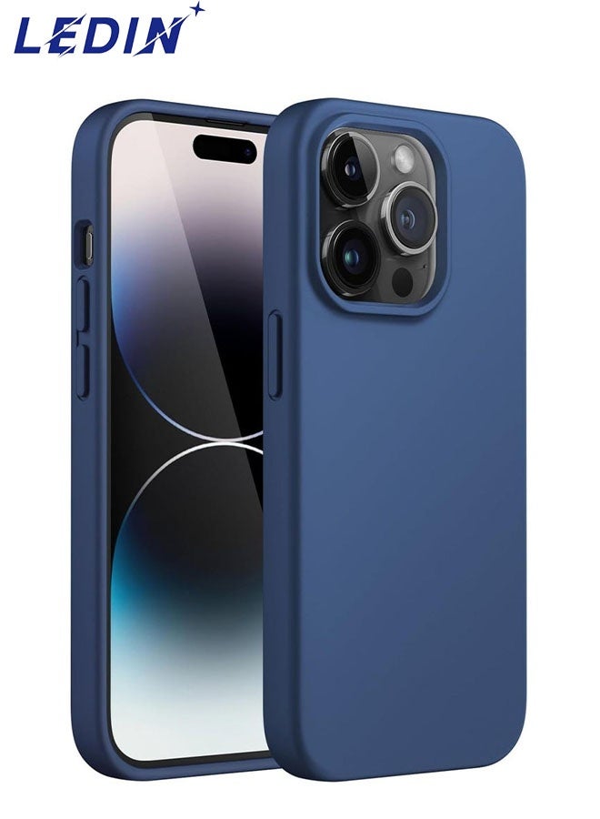 LEDIN Silicone Case for iPhone 14 Pro Max Silky Soft Touch Full Body Protective Phone Case Shockproof Cover with Microfiber Lining - Image 1