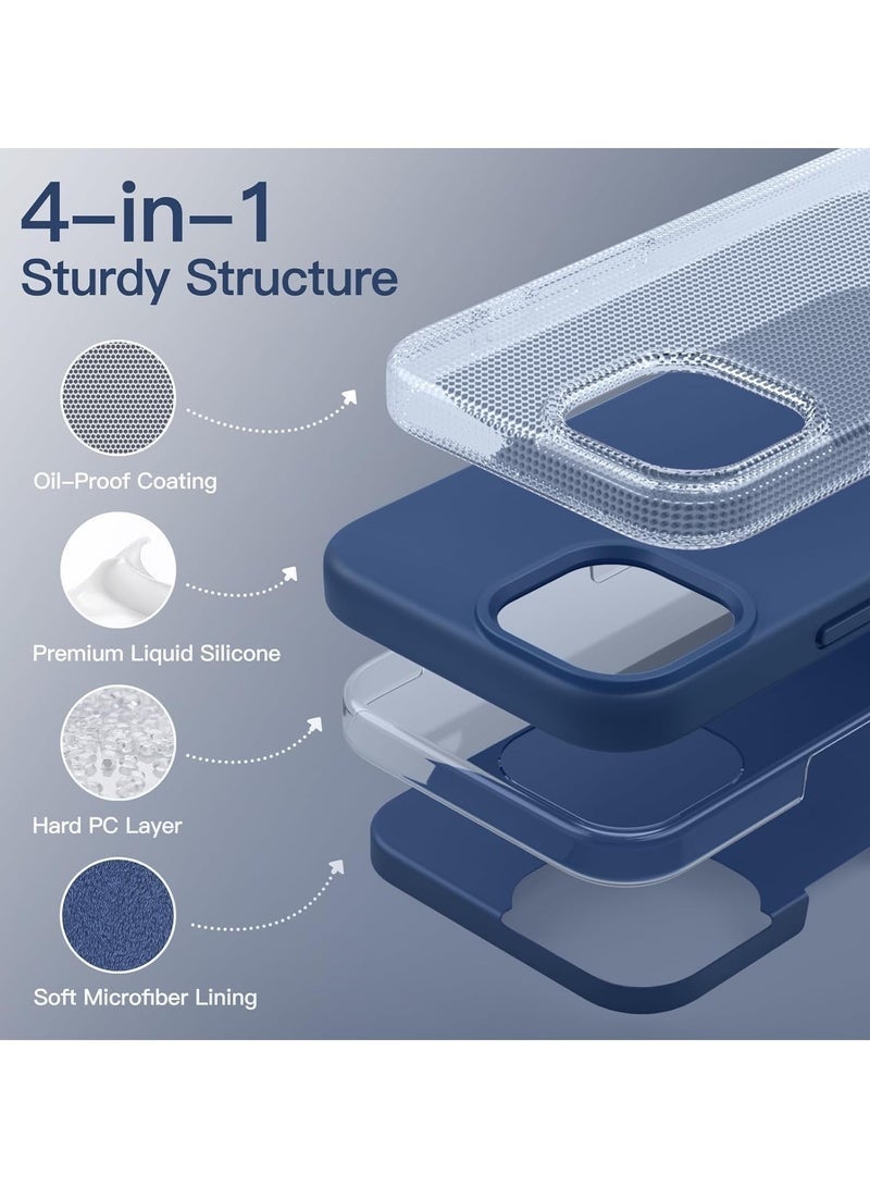 LEDIN Silicone Case for iPhone 14 Pro Max Silky Soft Touch Full Body Protective Phone Case Shockproof Cover with Microfiber Lining - Image 5