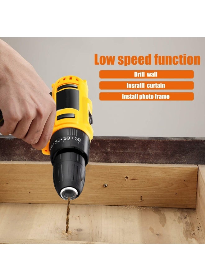 ALongDeng 128PCS Cordless Drill Set 36V Electric Drill Tool Kit with 3/8" Keyless Chuck of Metal 25 Clutch with Impact 2 Variable Speed Professional Household Home Tool Kit Set - Image 4