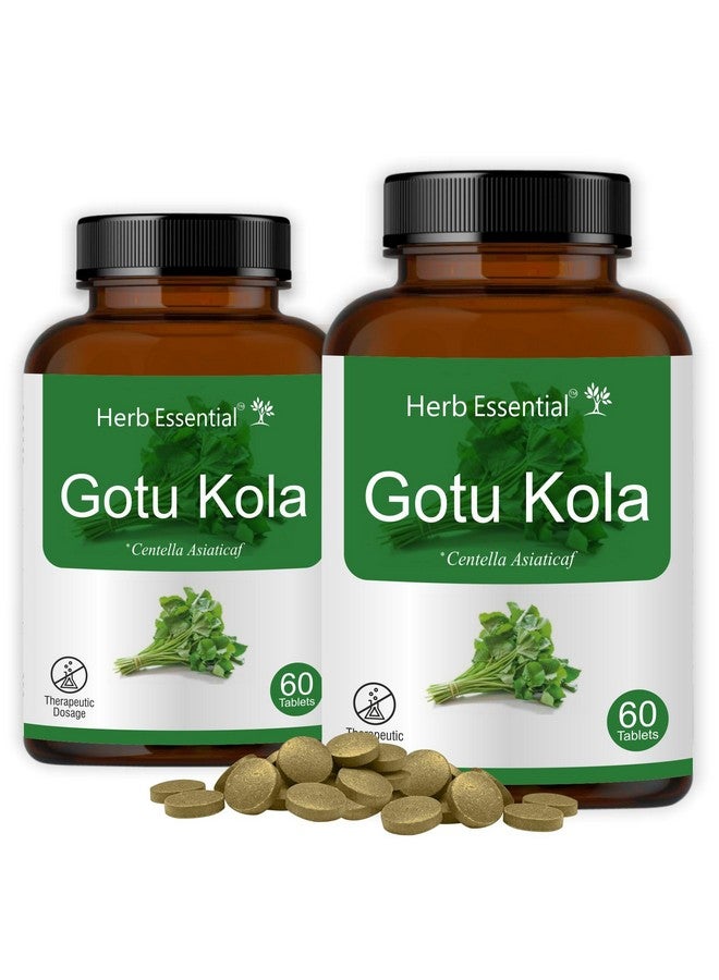 Herb Essential أقراص هيرب الأساسية جوتوكولا، 500 ملغ لكل منها، 120 قرص | جميعها طبيعية، أعشاب نقية - Image 1