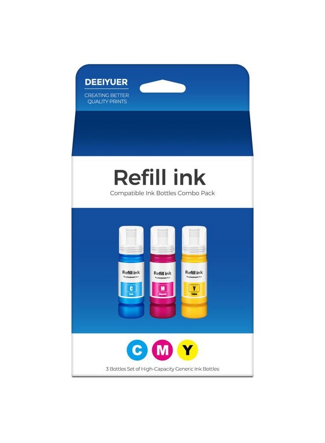 DEEIYUER 502 Ink Refill Bottles ET-2850 ET-3850 ET-15000 ET-4850 Replacement for Epson 502 Color Ink Compatible for Ecotank ET 2850 ET 3850 ET-4760 ET-2760 ET-3830 ET 15000 ET 4850 ET-3843 2750 4750 Printer - Image 1