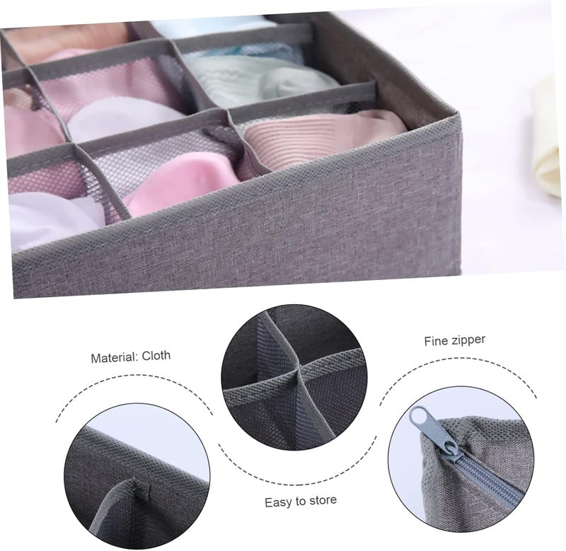 Evona NonWoven 24 Cell Foldable Drawer Organizer For Wardrobe Clothes Undergarment l Underwear Case l Sock Storage Box l Divider Storage Box Socks Bra Tie And Scarfs - Image 5