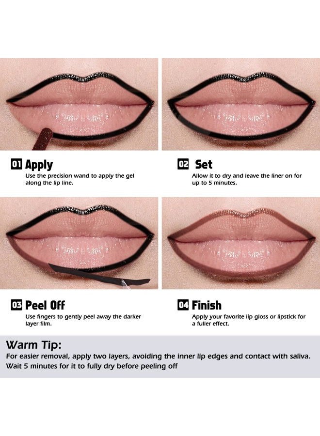 KIMUSE Peel Off Lip Liner Stain, Long Lasting Lip Tint 03 - 3.6 ml - Image 3