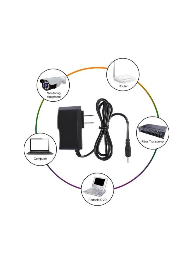 WYBOT - DC 5V 2A/2000mah AC Power Adapter Wall Charger for Android Tablet PC MID eReader with Round 2.5mm Jack US Plug Black - Image 1