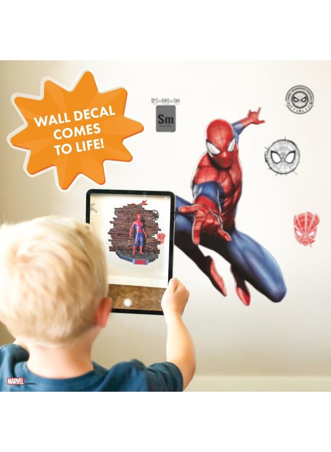 WALL PALZ سبايدر مان - ملصق مارفل سبايدر مان - ملصقات سبايدر مان مع تفاعل واقع معزز ثلاثي الأبعاد - ديكور غرفة مارفل ملصقات - Image 4