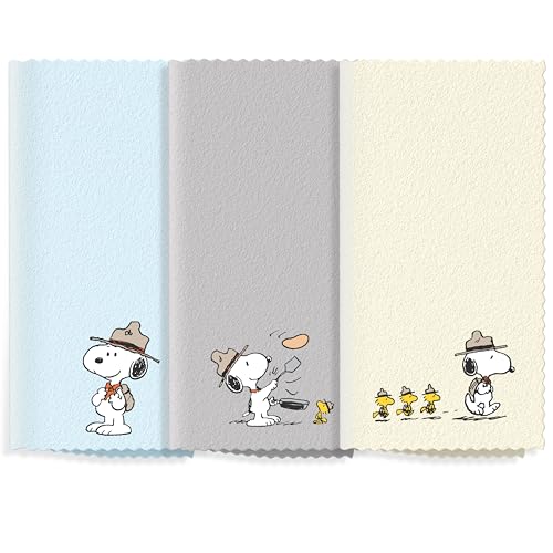 Purgenic Microfiber Cloth & Glasses Wipes (3 Pack) Lens & Glasses Cleaning Cloth - Eye Glass Clean Cloths - Eyeglass Cleaning Cloths - Camera Lenses & Gadget Delicate Screens - Snoopy - Image 1