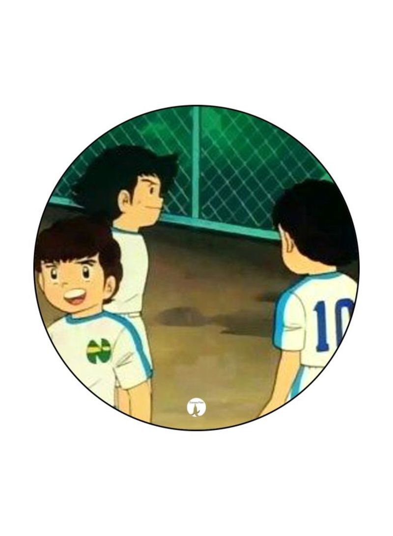 RKN The Anime Captain Majid Theme Printed Mouse Pad  Green/White/Blue