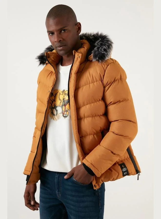 Buratti Slim Fit Faux Fur-Lined Padded Jacket with Removable Hood for Men - JACKET 5761080 B