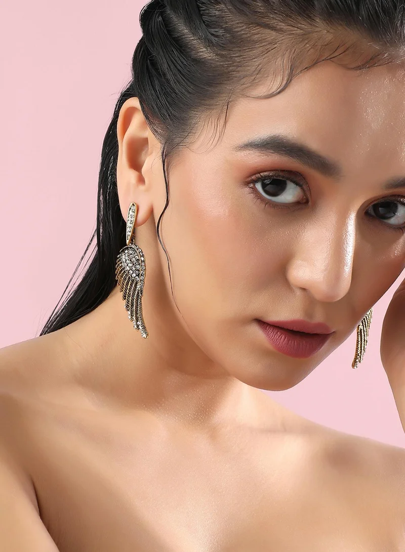 SOHI Angel Wing Artificial Drop Earring Jewellery