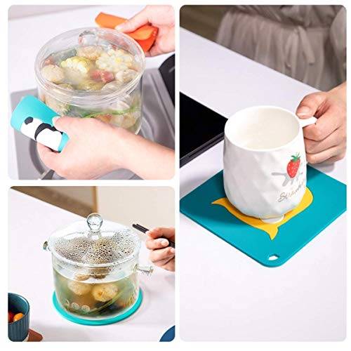 pepplo Silicone Trivet Mat/Coaster, Heat Resistant Coasters, Tableware Insulation Pad Potholders,Cups Pad,Placemat, Non-Slip Mat, Flexible,Color and Pattern May Vary (Set of 6) - Image 4