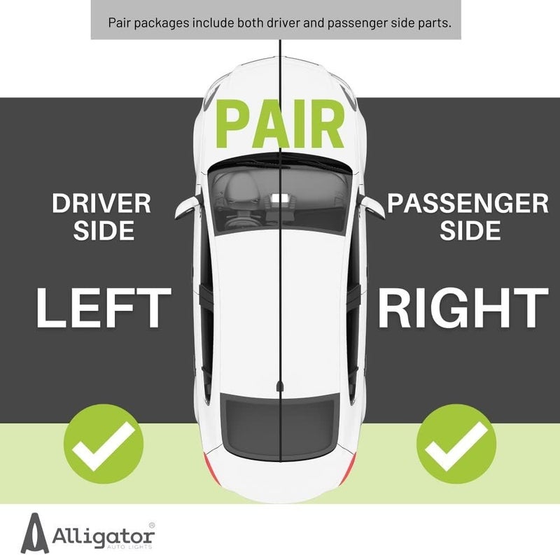 ALLIGATOR AUTO LIGHTS مجموعة تجميع المصابيح الأمامية البديلة من أليغيتور أوتو لايتس لموديلات ميتسوبيشي لانسر 2002-2003 مع المصابيح - Image 3