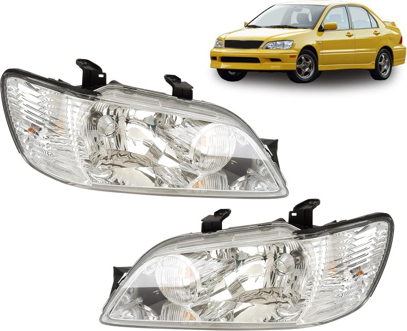 ALLIGATOR AUTO LIGHTS مجموعة تجميع المصابيح الأمامية البديلة من أليغيتور أوتو لايتس لموديلات ميتسوبيشي لانسر 2002-2003 مع المصابيح - Image 2
