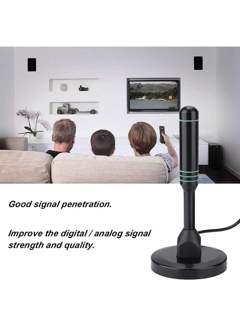 Arabest TV Antenna for Smart TV Indoor, Digital Antenna for TVs Antenna with Strong Magnetic Base, 360° Reception T V Antenna for Local Channels HDTV Antenna for TVs Indoor 4k-16.4ft(Black) - Image 5