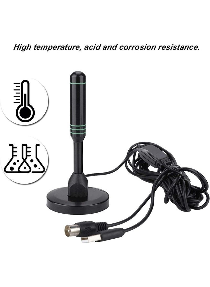 Arabest TV Antenna for Smart TV Indoor, Digital Antenna for TVs Antenna with Strong Magnetic Base, 360° Reception T V Antenna for Local Channels HDTV Antenna for TVs Indoor 4k-16.4ft(Black) - Image 3