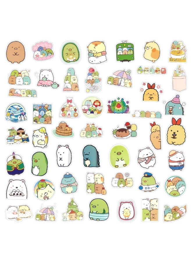 NIBEMINENT 50 Pcs Cartoon Corner Creatures Deco Kit Waterproof Stickers, High Definition Printing Bright Colors, Suitable for Laptop Skateboard Luggage Water Bottle Guitar DIY - Image 2