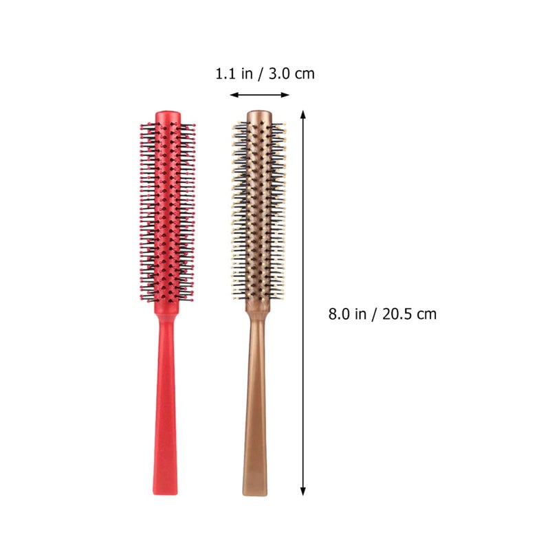 4 Pcs Round Roller Hair Combs For Curling Styling Massage Professional Salon Set Random Color - Image 3