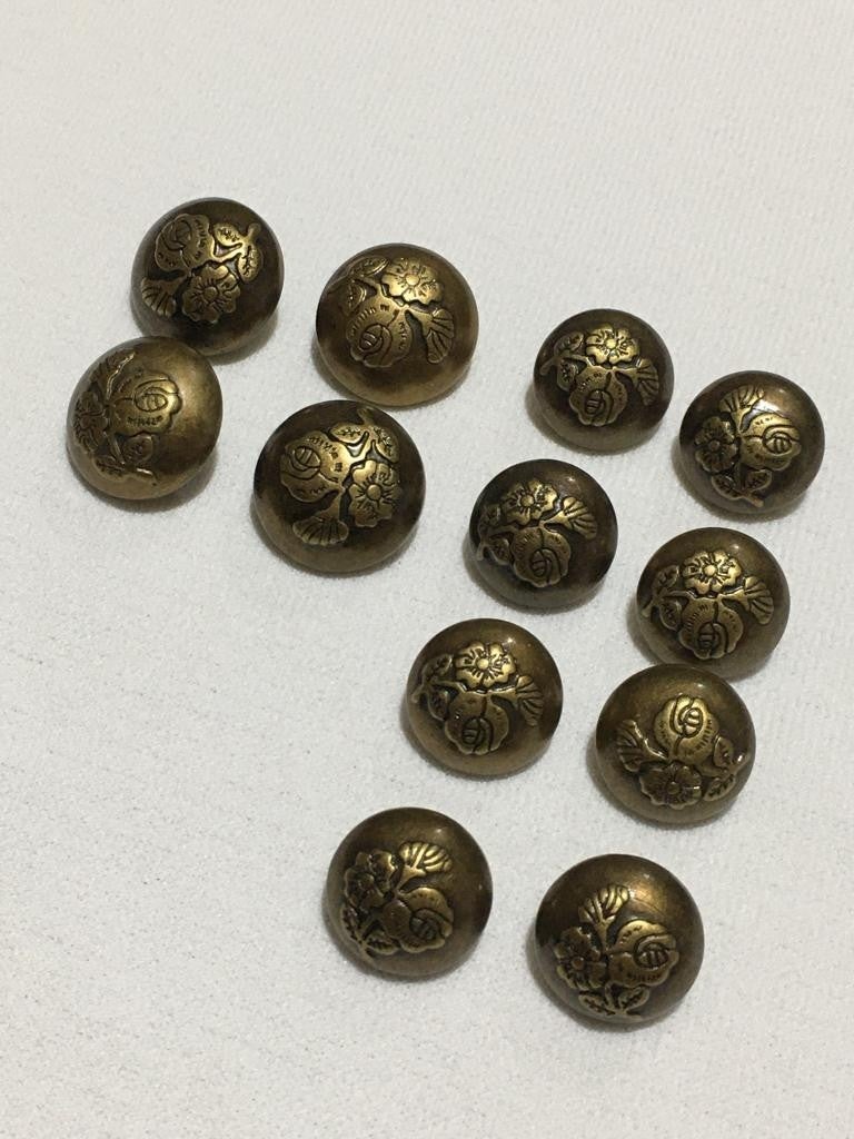Karan Tuhafiye Karan Haberdashery Blazer Jacket Button Rose Pattern Oxide Metallized (Plastic) Set - Image 2