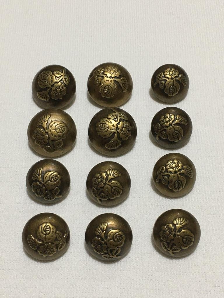 Karan Tuhafiye Karan Haberdashery Blazer Jacket Button Rose Pattern Oxide Metallized (Plastic) Set - Image 4