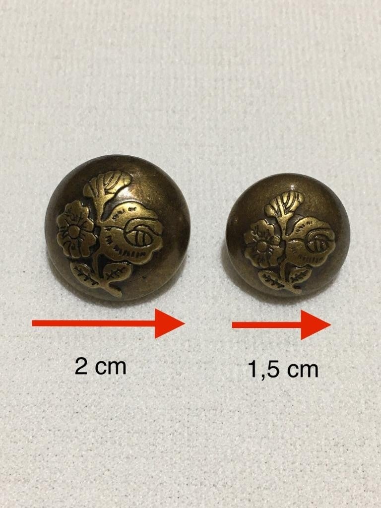 Karan Tuhafiye Karan Haberdashery Blazer Jacket Button Rose Pattern Oxide Metallized (Plastic) Set - Image 3