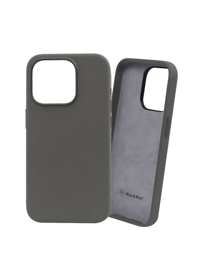 Max & Max Max & Max iPhone 15 Pro Silicone Case with Magsafe - Grey 